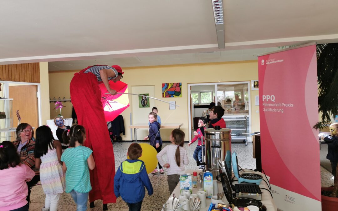 Infostand am Kinderfest der Quartiersarbeit Eichholz Wohnstätte