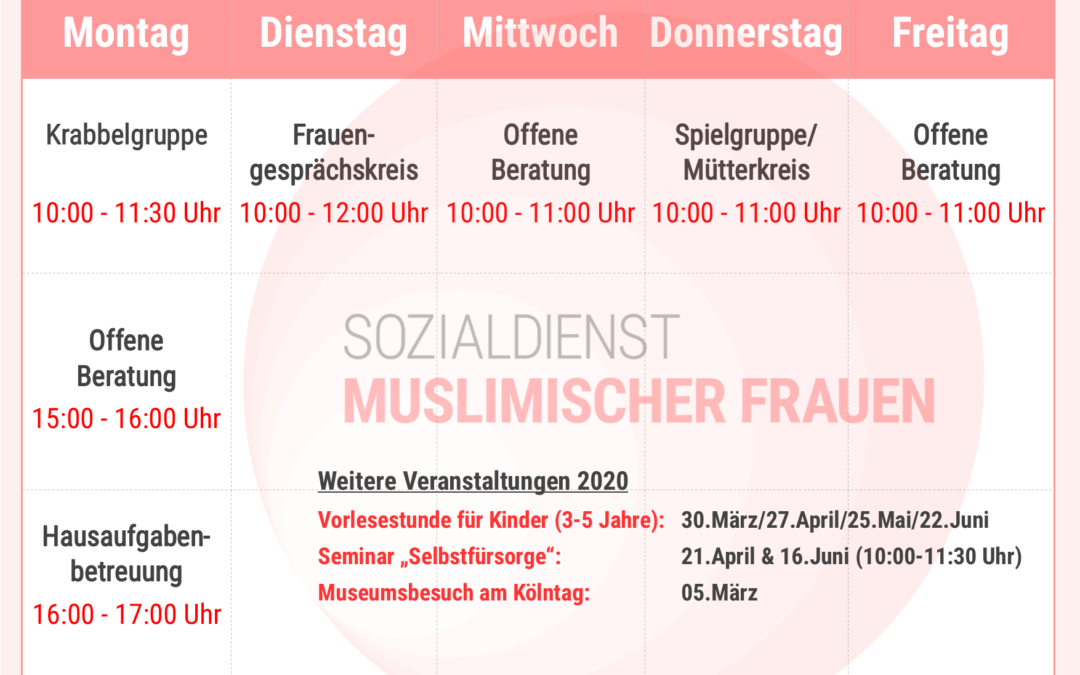 Der neue Wochenplan ist da!