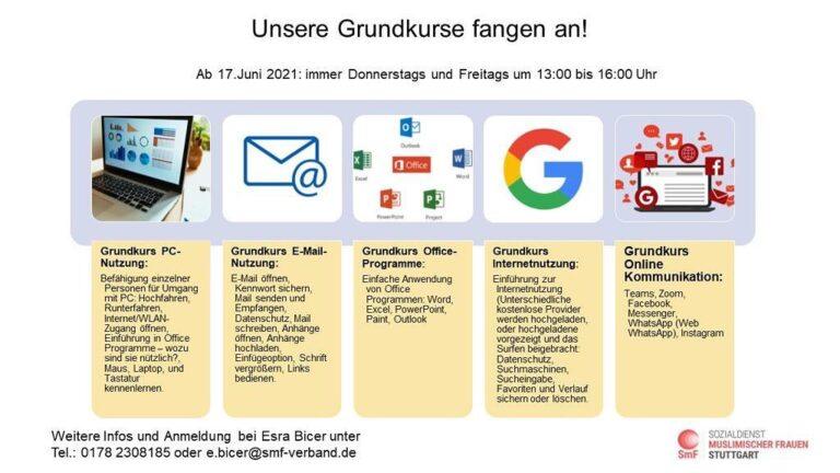 PC, Grundkurse, Office-Programme, Internetnutzung, Online Kommunikation, Grundlagen