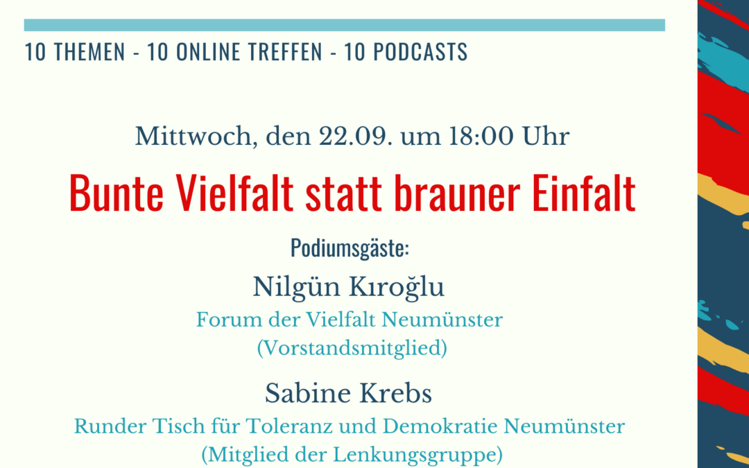 Einladung zur Online Veranstaltung „Bunte Vielfalt statt brauner Einfalt“