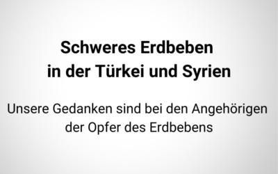 Erdbeben erschüttern Türkei und Syrien