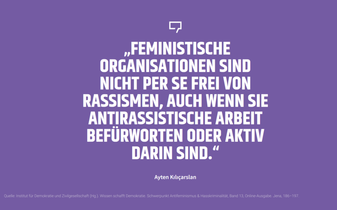 Wenn die, die Ausgrenzung bekämpfen, ausgrenzen: feministischer Rassismus oder fehlende Sensibilität?