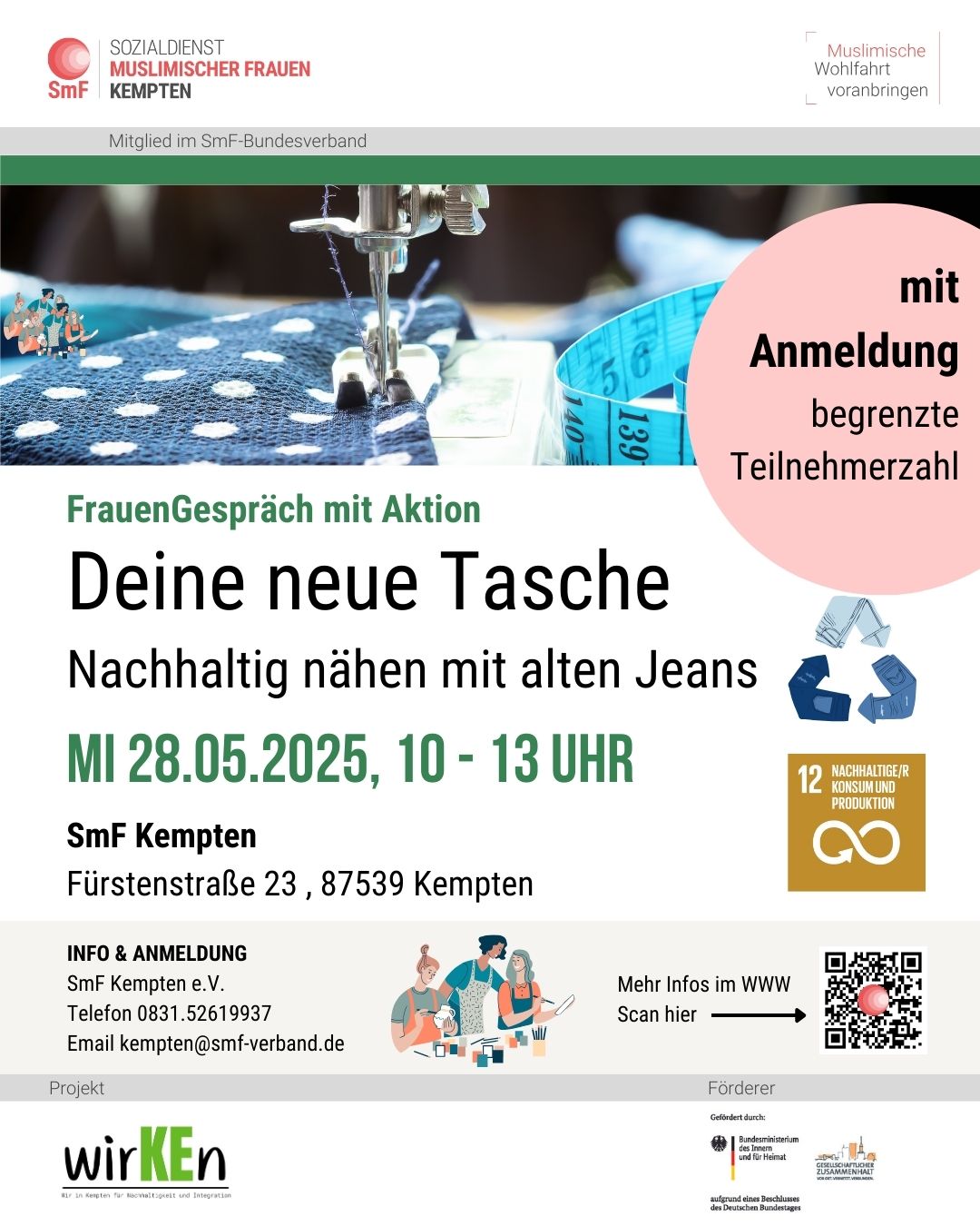 Nachhaltig nähen - Deine neue Tasche aus Jeans