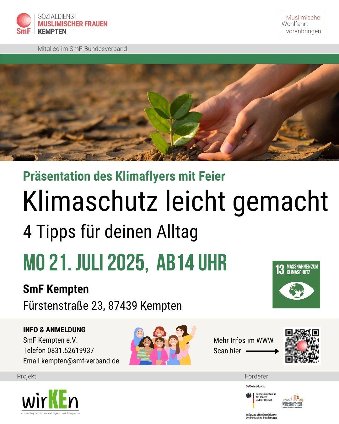 SmF Kempten und Klimaschutzmanagement bringen neuen Flyer heraus: „Klimaschutz leicht gemacht – 4 Tipps für den Alltag“