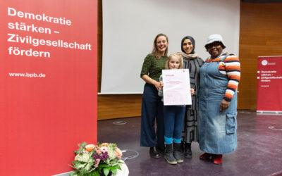 SmF Kempten erhält bpb Preis „Aktiv für Demokratie und Toleranz“