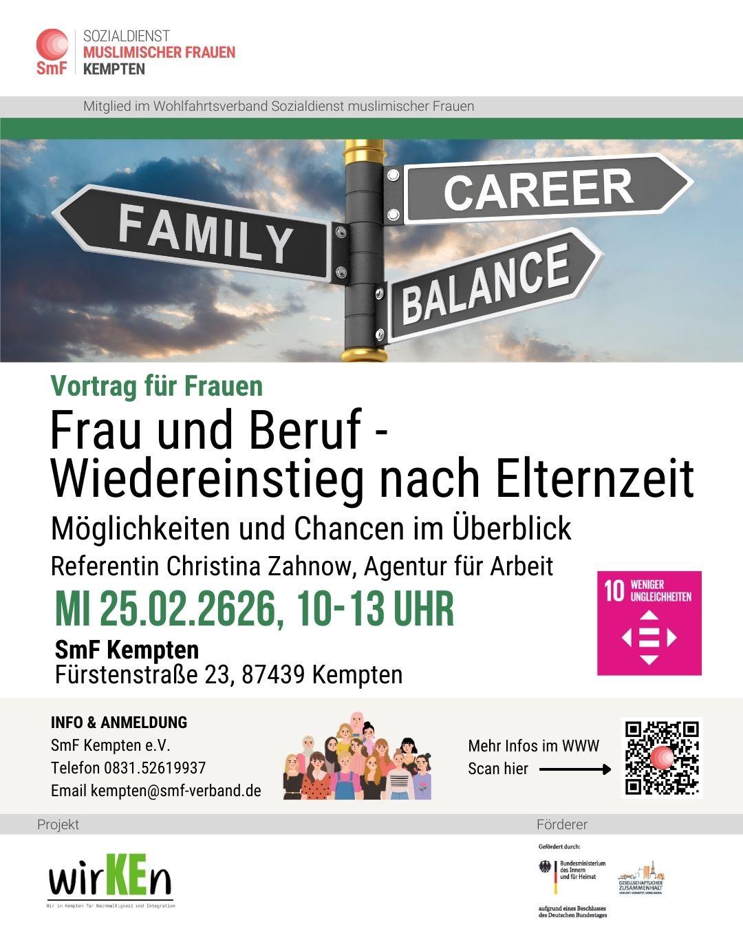 wirKEn - Vortrag Frau und Beruf - Wiedereinstieg nach Elternzeit