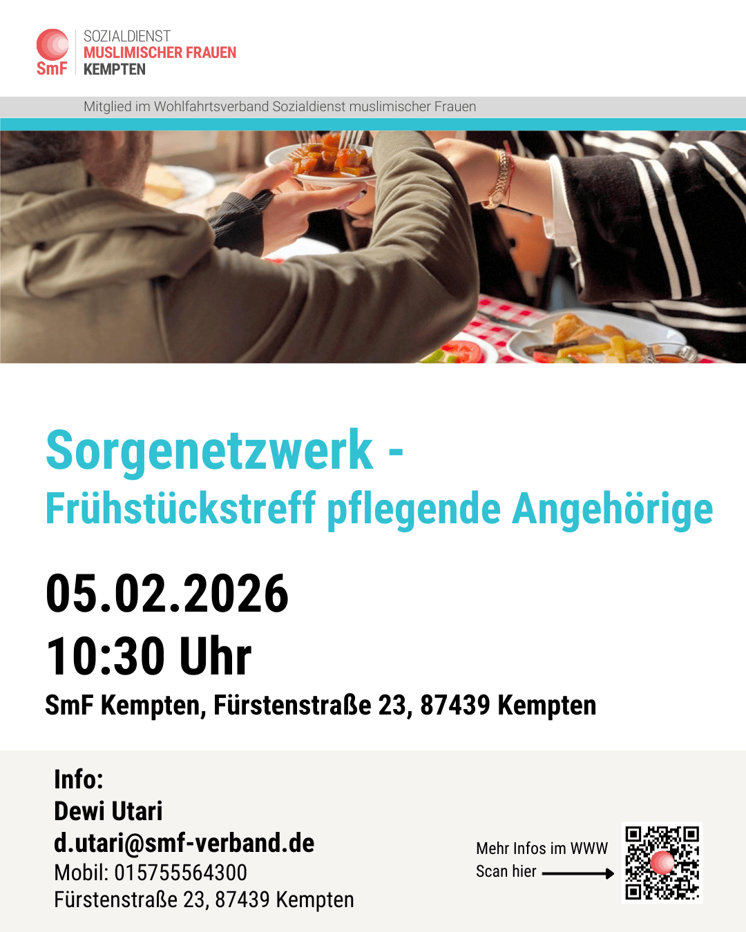 Einladung Sorgenetzwerk – Frühstückstreff für pflegende Angehörige