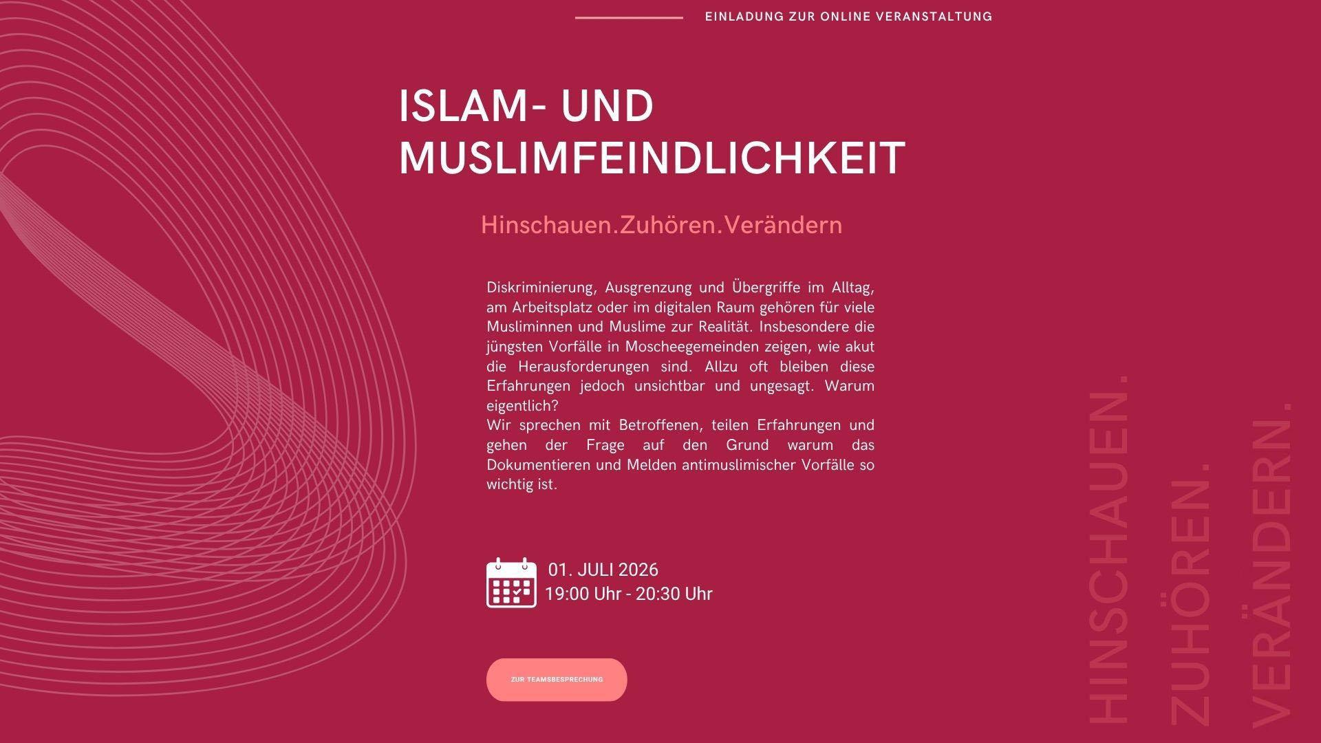 Einladung Online Veranstaltung