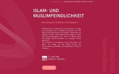 Einladung zur Online-Veranstaltung: „Islam- und Muslimfeindlichkeit“