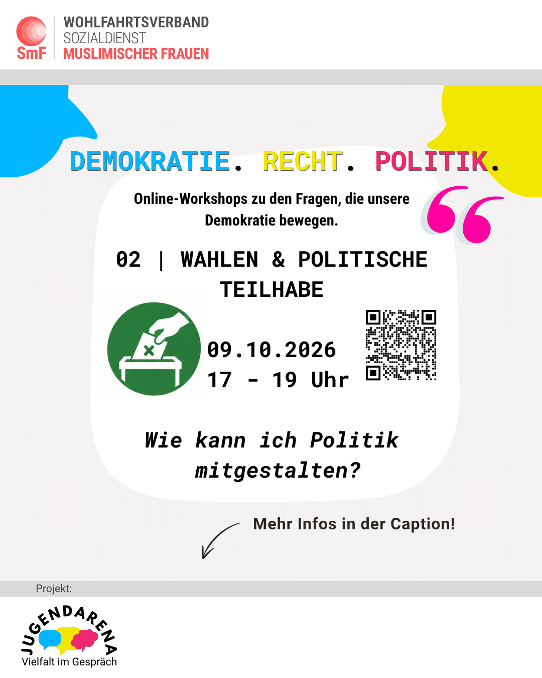 Online-Workshop zu Wahlen und politischer Teilhabe - Deine Stimme zählt!