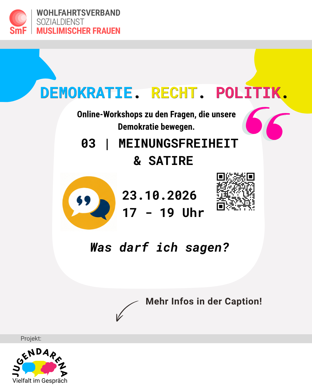 Online-Workshop zu Meinungsfreiheit & Satire - Deine Stimme, deine Meinung?