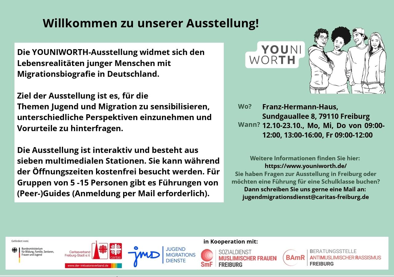Kooperation mit Caritas für die Youniworth-Ausstellung